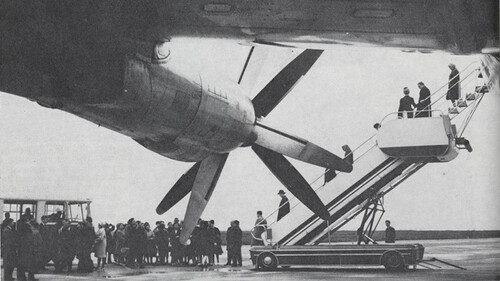 Propeller airplane on runway