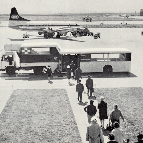 Bus driving passengers